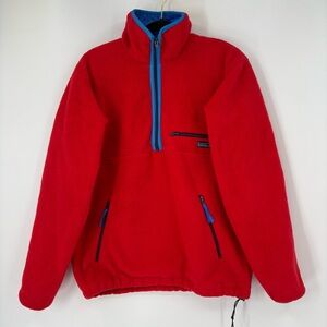 Vintage Patagonia Glissade Reversible Fleece Fish Blue Red Size Medium Unisex